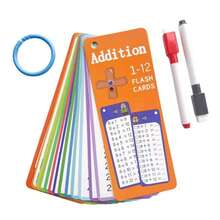 15 piezas Tarjetas creativas de matemáticas de suma, resta y división, adecuadas para estudiantes, tarjetas de práctica de matemáticas para el regreso a la escuela (tarjetas de división de color aleatorio) - Conjuntos - Ver 13