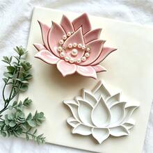 Flower-Shaped Polymer Clay Tools, Small Decorative Plate Polymer Clay Molds, Perfect For Rustic, Bohemian And Natural Style Home Decor, Ideal For Handmade DIY Projects - White - View 4