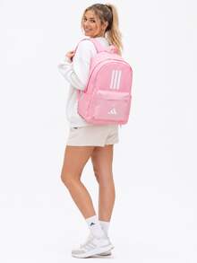 Adidas Large Capacity, Multi-Compartment Design | Thickened, Wear-Resistant, Water-Repellent, Unisex, Lightweight, Spine-Protecting Student Backpack For Campus Commuting. Dimensions: Approx. 30*42*15cm - Pink - View 2