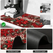 1pc Dish Drying Mat, Coffee Machine Mat, Christmas Holiday Style Table Mat, Absorbent Non-Slip Desktop Protector, Suitable For Dining Table And Bar Counter, Christmas Decoration Kitchen Drying Mat, Easy To Clean, Create Holiday Atmosphere, Home Gift, Desktop Decor - XYLSD-865 - View 9