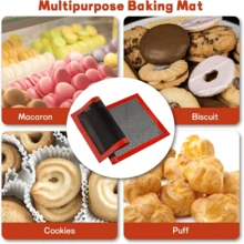 1/2/3PCS Breathable Perforated Reusable Silicone Baking Mat, 15.8*11.8 Inch Non-Stick Baking Sheet Pad, High-Temperature Resistant Silicone Material Easy To Clean, Breathable Structure Accelerates Moisture Evaporation, Prevents Bubbling For Cookies, Cakes, Macarons And Various Pastries, Home Oven Kitchen Baking Accessory, Portable Multi-Functional Macaron Mat For Outdoor Camping And Picnic, Essential Silicone Tool For Home DIY Desserts And Commercial Baking - View 12