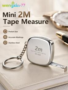 1pc 2M Mini Retractable Tape Measure Portable Keychain Small Measuring Tape Metal Shell Flexible Ruler For Home DIY Sewing Craft Daily Measuring Tool - Multiple Styles - View 6