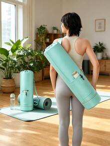1 buah Tas Penyimpanan Matras Yoga, Ransel Penyimpanan Olahraga Multifungsi, Portabel & Dapat Dilipat, Desain Tali Serut, Dengan Kompartemen Basah, Ringan & Tahan Debu, Cocok Untuk Pilates, Yoga Dan Berbagai Latihan Kebugaran - MultiWarna - View 2