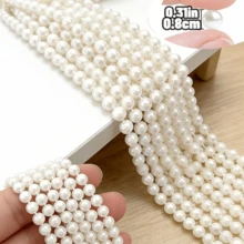 5m Multi-Function Faux Pearl Chain Beads, Suitable For Handmade, Wedding Jewelry, Home Decor, Party Decor, Valentine's Day, Thanksgiving Decor, Wedding Decor - Multicolor - View 2