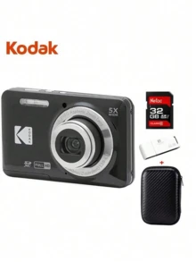 Kodak FZ55 多功能相機 1080P高清 1635萬畫素 5倍光學變焦 28mm廣角 2.7吋螢幕 14種場景 輕巧機身 - 查看 6