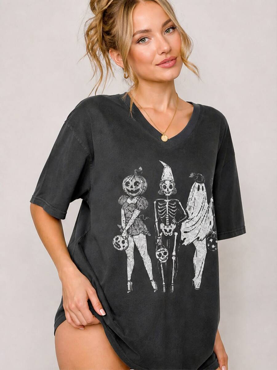 Women T-Shirts - 黑色 - 查看 1