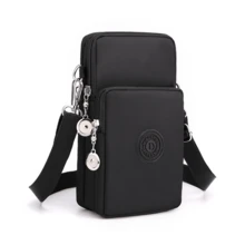 Minimalist Polyester Rectangular Multi-Pocket Zipper Crossbody Phone Bag With Adjustable Strap, For Travel, Commuting, Shopping, Daily Use - Multicolor - View 14