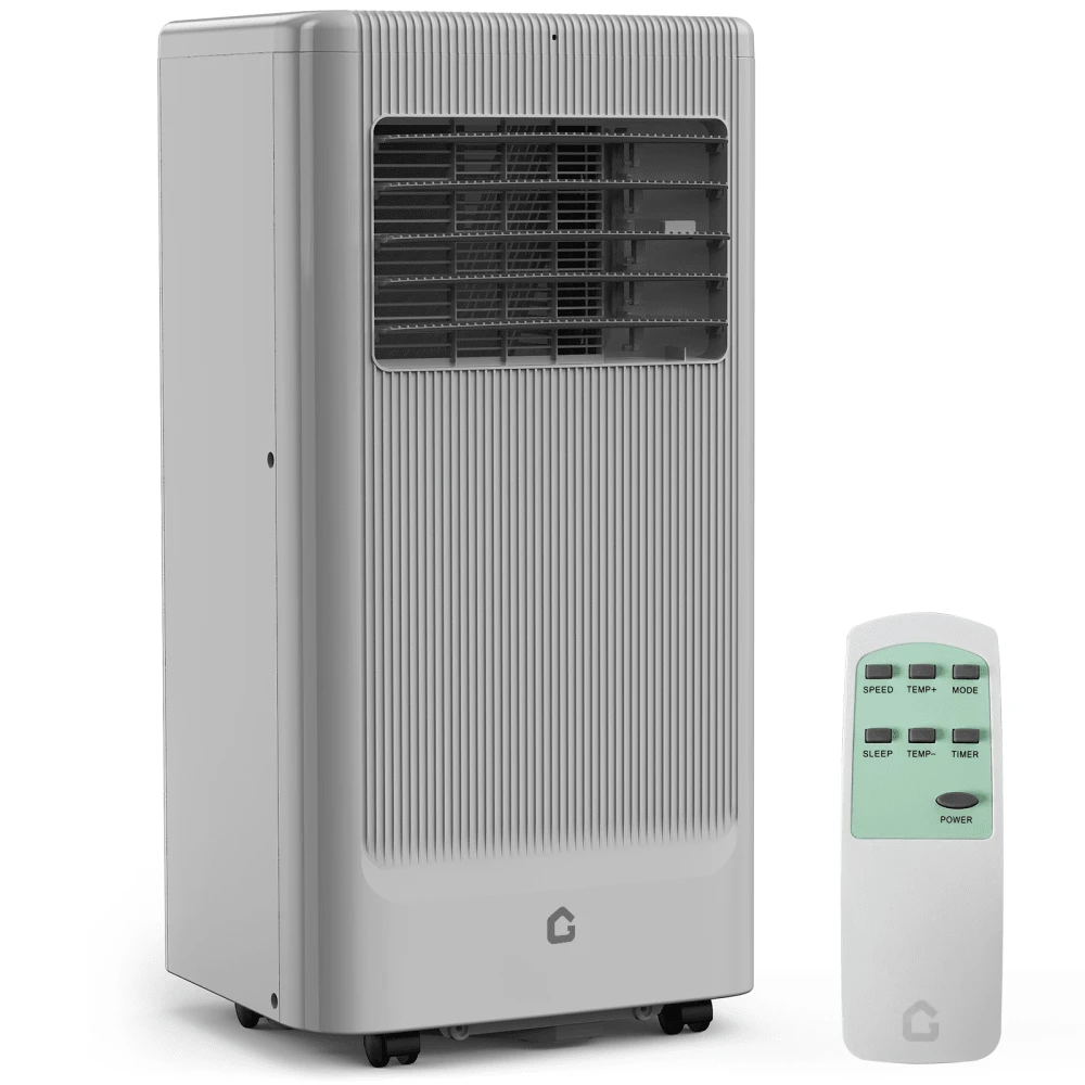 Aire acondicionado portátil de 10.000 BTU, enfría 350 pies cuadrados, 50 dB silencioso | Filtro de polvo lavable + auto-evaporación - Menos mantenimiento, enfriamiento más limpio - Tipo de Enchufe A USA (110-127V) - Ver 1