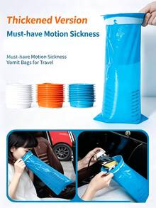 5pcs Leak-Proof Comfortable Travel Vomit Bags, Suitable For Morning Sickness And Motion Sickness, Portable Durable And Odor-Blocking, Suitable For Adults And Pregnant Women, Home Essential - A - View 5
