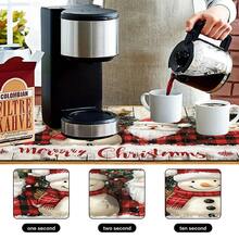 1pc Dish Drying Mat, Coffee Machine Mat, Christmas Theme Dish Drying Mat Red & Black Plaid Absorbent Quick Dry Table Mat, Scratch-Resistant Protective Mat, Restaurant Christmas Decor Mat, Kitchen Holiday Decor Mat, Home Gift, Tabletop Decoration - XYLSD-868 - View 10