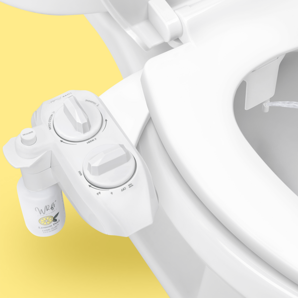 LUXE Bidet WHIFT 185 - Bidet Dual Nozzle, Built-In Deodorizing Spray, Non-Electric Bidet Attachment For Toilet Seat, Easy Slide-In Install, Cold Water, Rear & Feminine Wash (White)