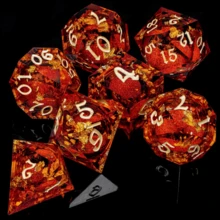 Dadu Inti Cair, Set Dadu Tepi Tajam Multi Sisi, Dadu Cair Resin, Dadu Permainan Peran, Hadiah untuk Pecinta Game - MultiWarna - View 3