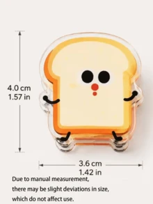 Cute Cartoon Toast Acrylic Bag Clips, Multi-Functional Snack Sealing Clips, Reusable Food Bag Sealers, Suitable For Kitchen Snack Storage, Photo And Memo Paper Fixing - Multicolor - View 8