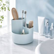 Multi-Compartment Multi-Function Multi-Purpose 360° Rotating Storage Box, Divided Design, Space-Saving, Suitable For Stationery, Children's Art Supplies, Cosmetics, Beauty Tools, Art Supplies, Applicable To Desk, Vanity, Children's Art Area, Keeps Items Organized And Tidy - Multicolor - View 5