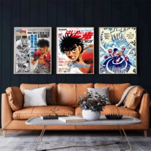 1pc Frameless Movie Poster - "First Strike" Manga Anime Boxer Japanese Art Retro Style Canvas Print Living Room Decor Wall Art, Fan Collection - Multicolor - View 8