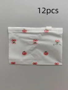 24pcs/12pcs Cherry Blossom Cartoon Pattern PVC Gift Bags, Waterproof, Moisture-Proof, Reusable, Suitable For Storing Jewelry, Stationery, Cosmetics And Other Small Items - Multicolor - View 13