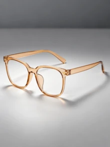 Oversized Square Neutral Retro Y2K Style Fashion Glasses, Multifunctional, Suitable For Daily Wear, Students, Travel - Black - View 4