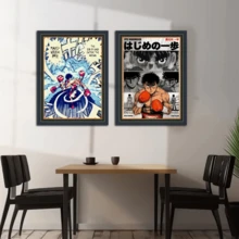 1pc Frameless Movie Poster - "First Strike" Manga Anime Boxer Japanese Art Retro Style Canvas Print Living Room Decor Wall Art, Fan Collection - Multicolor - View 4