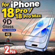 2片裝 9D 鋼化玻璃螢幕保護貼，相容於 Phone 18 Pro Max/Phone 18 Pro/Phone 17 Pro Max，亦相容於 Phone 17E/17P Pro/16/16 Plus/15 Pro/15/14/13/12/11/XR/XS，全螢幕覆蓋 | 防指紋 | 相容於手機殼 - 無色 - 查看 1