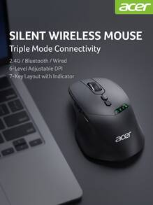 Acer 無線藍牙三模滑鼠 人體工學滑鼠 筆記型電腦 usb拓展塢可用 OMR254 無線藍牙三模 - 查看 7
