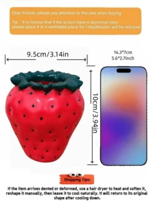 1pc Multifunctional Desktop Organizer, Cute Strawberry Shaped Multipurpose Storage Can, Makeup Brush Holder, Pen Holder, Flower Vase; Suitable For Vanity, Dorm Desk; Sweet Cool Style Room Decor, Macaron Home Ornament, Niche Personalized Desktop Decoration, Atmosphere Desktop Accessory - Multicolor - View 10