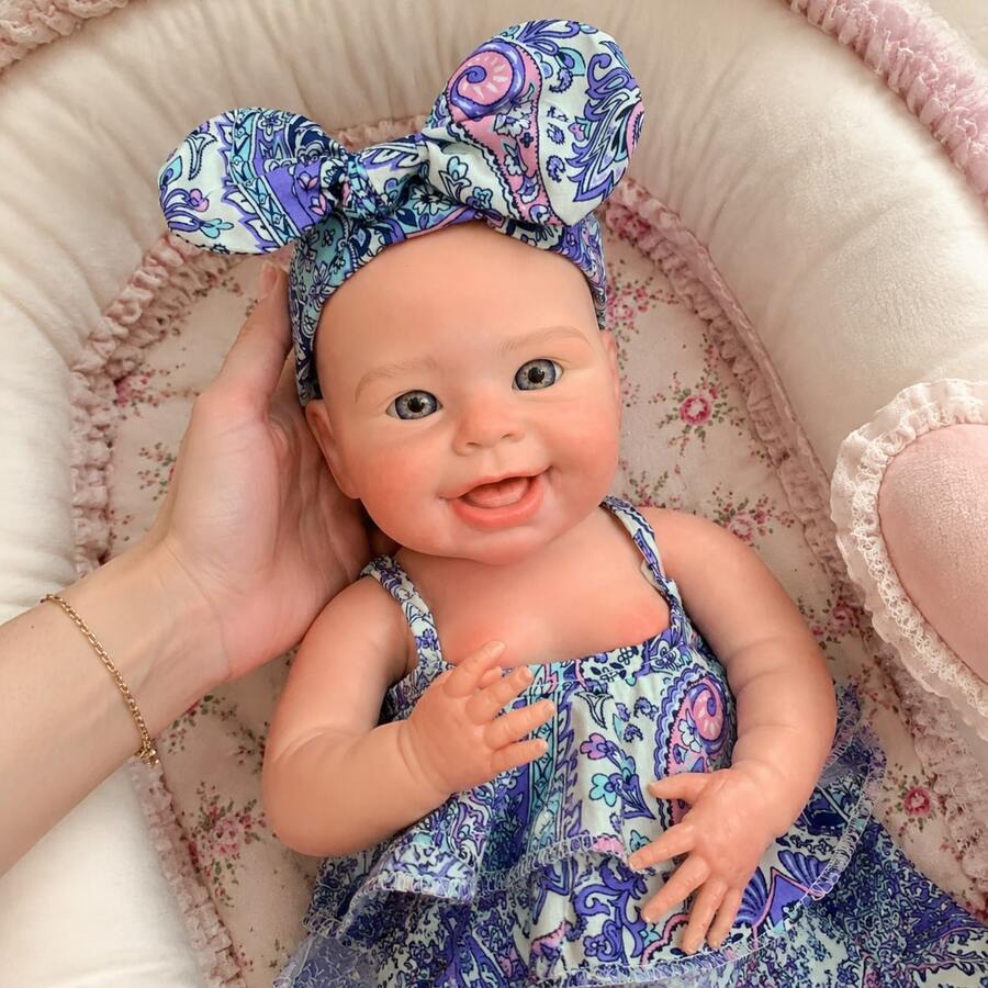 Boneka Bayi Reborn Silikon Padat 18 Inci dengan Desain Mulut Terbuka, Sentuhan Lembut, Sangat Realistis dan Akurat Secara Anatomi, Mainan Pendamping Emosional, Hadiah Sempurna untuk Semua Acara - Boneka Terlahir Kembali - View 1