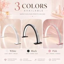 Half Moon Light For Nail Desk, Professionals LED Light, Desk Lamp For Lash Eyelash Extension,Makeup Desk Lamp, Cool White, Salon&Home Crystal Diamond Nail Lamp - USB Plug - View 7