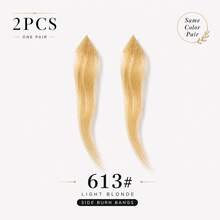 Men's 6-Inch Sideburn Hairpiece (9 Colors Available), Natural Straight Hair Texture; Designed For Men, Lightweight And Comfortable, Suitable For Daily Wear, Work, Parties, Travel And Cosplay; Available Color Shades: 1B/2/3/4/5/6/7/60R/613 - Multicolor - View 13