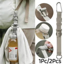 1Pc/2Pcs Multi-Function Nylon Hanging Bag With Water Bottle Holder, Jacket Pocket, Selfie Stick Slot And Folding Umbrella Slot – Non-Slip Stable Design, Lightweight Durable, Expanded Storage – Suitable For Outdoor Travel, Hiking, Commuting, Backpack Expansion, Personal Storage - Multicolor - View 2
