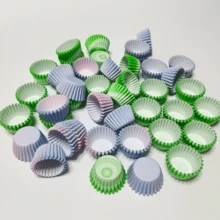 Mini Cake Rainbow Paper Cups, Sticky Rice Cake Paper Cups, Cupcake Supplies - View 1