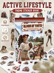 DanSoul 20 Large Sports Aesthetic Planner Sticker Book, Adult Use, Pre-Cut Waterproof Dual-Material Matte PET, Suitable For Scrapbooking, Planner DIY Crafts, Back To School Gift Supplies - Journaling Stickers - View 10