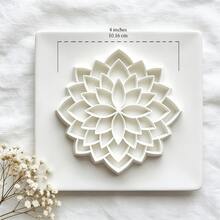 Flower-Shaped Polymer Clay Tools, Small Decorative Plate Polymer Clay Molds, Perfect For Rustic, Bohemian And Natural Style Home Decor, Ideal For Handmade DIY Projects - White - View 15