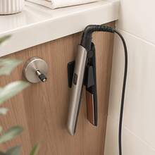 2pcs/1pc No-Drill Strong Adhesive Wall-Mounted Hair Straightener Hook, Heat-Resistant Hair Tool Storage Rack, Curling Iron/Electric Hair Straightener Holder, Suitable For Bathroom, Vanity, Cabinet And Kitchen - Multicolor - View 2