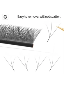 XIUSUZAKI 12Rows Lashes Fox 3DW Eyelashes Extensions Cat Eye False Eyelashes Angel Lash Clusters Makeup Butterfly Effect Anime Style Individual Lashes For DIY Lash Extension Suitable For Daily And Date, Party,Lash Lift - View 22