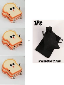 Cute Cartoon Toast Acrylic Bag Clips, Multi-Functional Snack Sealing Clips, Reusable Food Bag Sealers, Suitable For Kitchen Snack Storage, Photo And Memo Paper Fixing - Multicolor - View 13