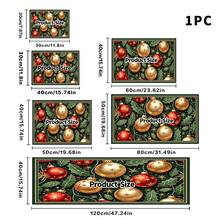 1pc Dish Drying Mat, Coffee Machine Mat, Christmas Holly Decorative Pattern Dish Drying Mat, Absorbent Quick-Dry Table Protector, Suitable For Holiday Gatherings Restaurant Tabletop, Non-Slip Multi-Functional Placemat, Cute Christmas Atmosphere Bowl & Plate Draining Mat, Home Gift, Tabletop Decor - XYLSD-869 - View 8