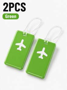This Luggage Tag Features A Stylish Design With A Prominent Airplane Icon, Vibrant Colors, And High Visibility. It's An Essential For Cruise Travel And Also Perfect For Airport Check-In Or Carry-On Luggage. The Product Comes With A Durable And Flexible PVC Strap, Suitable For Both Men And Women, With Reliable Quality. - Multicolor - View 34