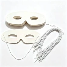20 cái/40 cái/80 cái mặt nạ giấy trắng có dây thun - mặt nạ hóa trang DIY để trống, mặt nạ bìa cứng trắng vẽ tay, tự tạo mặt nạ, tô màu cho tiệc, đế trắng để tô màu làm đạo cụ biểu diễn, phù hợp cho Halloween, tiệc hóa trang và sự kiện lễ hội - Xem 2