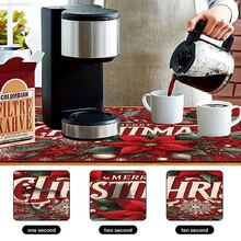 1pc Dish Drying Mat, Coffee Machine Mat, Christmas Holiday Style Table Mat, Absorbent Non-Slip Desktop Protector, Suitable For Dining Table And Bar Counter, Christmas Decoration Kitchen Drying Mat, Easy To Clean, Create Holiday Atmosphere, Home Gift, Desktop Decor - XYLSD-865 - View 10