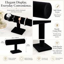 1pc Single-Layer Velvet Bracelet Display Stand – Watch Display Stand, Jewelry Organizer Box, Watch Display Case, Necklace, Bracelet, And Pendant Chain Holder, Watch Rack, Jewelry Display Tower. - Multicolor - View 6