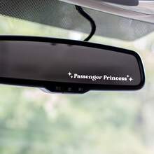 1 pieza Pegatina de pasajera princesa, Pegatina decorativa divertida para coche, Adecuada para espejo retrovisor y ventana del coche, Pegatina para coche, Entusiasta divertido de coches - A - Ver 5