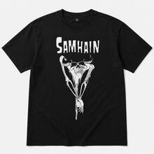 Almacén local, camiseta unisex de 100 % algodón, manga corta, diseño Samhain Scarecrow, cuello redondo, corte relajado - Negro - Ver 7