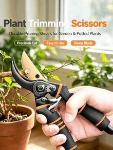 Ergonomic Effort-Saving Garden Pruning Shears, Durable Sharp Flower Branch Trimming Scissors, Portable Handheld Scissors, Suitable For Indoor Plants, Bonsai, Flowers, Small Shrubs And Daily Gardening - Multicolor - View 4