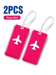 This Luggage Tag Features A Stylish Design With A Prominent Airplane Icon, Vibrant Colors, And High Visibility. It's An Essential For Cruise Travel And Also Perfect For Airport Check-In Or Carry-On Luggage. The Product Comes With A Durable And Flexible PVC Strap, Suitable For Both Men And Women, With Reliable Quality. - Multicolor - View 25