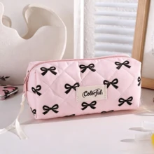 1pc Bowknot Pencil Case, Minimalist Portable Student Stationery Storage Bag, Multi-Functional Makeup Bag, Suitable For Daily School Use - Style 1 - View 13
