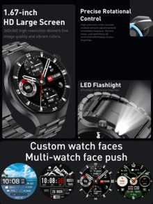 Jam Tangan Pintar LIGE Terbaru, Baterai Kapasitas Besar 1000mAh, Lampu LED, Prakiraan Cuaca, Tampilan Panggilan Masuk, Pelacak Olahraga, Jam Tangan Olahraga Pintar Multifungsi yang Modis - View 5