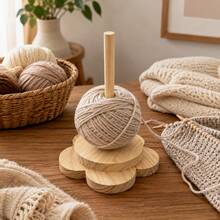 Crochet, Sewing Supplies, Needle And Thread Kit, Yarn Holder, Knitting, Crochet Accessories, Sewing, Sewing Tools, Wooden Yarn Rack, Yarn Spindle Rack, Rotating Yarn Dispenser, Anti-Tangle Yarn Rack, Knitting Yarn Storage Rack, Crochet Yarn Rack, Flower-Shaped Base Yarn Rack, Knitted Yarn Rack, Knitting Craft Accessories - Single-axis Flower - View 5