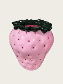 1pc Multifunctional Desktop Organizer, Cute Strawberry Shaped Multipurpose Storage Can, Makeup Brush Holder, Pen Holder, Flower Vase; Suitable For Vanity, Dorm Desk; Sweet Cool Style Room Decor, Macaron Home Ornament, Niche Personalized Desktop Decoration, Atmosphere Desktop Accessory - Multicolor - View 14