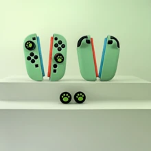 ihkdw For Switch2 Left And Right Joy-Con Controllers, A Complete Set Including TPU Matte Controller Protective Case + Cartoon Cat Paw Shaped Joystick Anti-Slip Cap, 2 Pieces Combination, Does Not Affect Controller Detachment From Console Or Normal Button Operation After Installation, Long-Term Grip Without Slipping - View 2