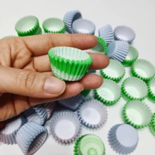 Mini Cake Rainbow Paper Cups, Sticky Rice Cake Paper Cups, Cupcake Supplies - View 6